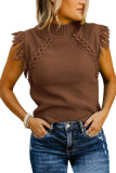 Casual Woven Sleeveless Sweater Vest