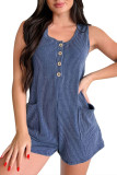 Casual Striped Sleeveless Vest Jumpsuit