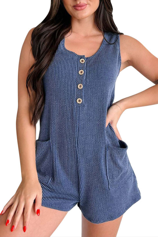 Casual Striped Sleeveless Vest Jumpsuit