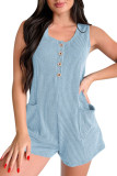 Casual Striped Sleeveless Vest Jumpsuit