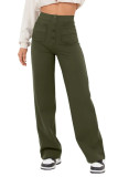 High Waisted Elastic Straight Leg Pants