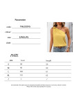 Summer Bow Slanted Shoulder Sleeveless Shirt