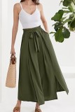 High Waisted Casual Loose Wide Leg Skirt Pants