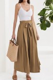 High Waisted Casual Loose Wide Leg Skirt Pants