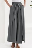 High Waisted Casual Loose Wide Leg Skirt Pants