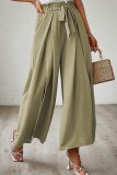 Bow Loose High Waisted Wide Leg Pants