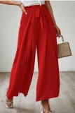 Bow Loose High Waisted Wide Leg Pants