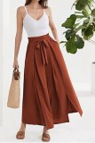 High Waisted Casual Loose Wide Leg Skirt Pants