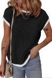 Casual Round Neck Knitted Pocket T-Shirt