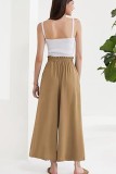 High Waisted Casual Loose Wide Leg Skirt Pants