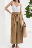 High Waisted Casual Loose Wide Leg Skirt Pants