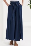 High Waisted Casual Loose Wide Leg Skirt Pants