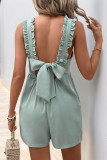 Sleeveless Shoulder Strap Jumpsuit Shorts