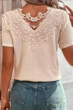 Summer Short Sleeved Lace Knitted T-Shirt