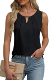 Solid Color Round Neck Sleeveless T-Shirt