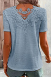 Summer Short Sleeved Lace Knitted T-Shirt