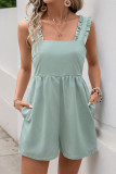 Sleeveless Shoulder Strap Jumpsuit Shorts