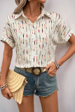 Summer Lapel Printed Short Sleeve Shirt