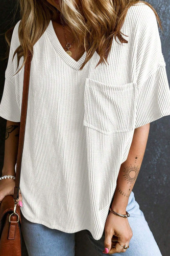 Pocket Short Sleeved V-Neck Shirt