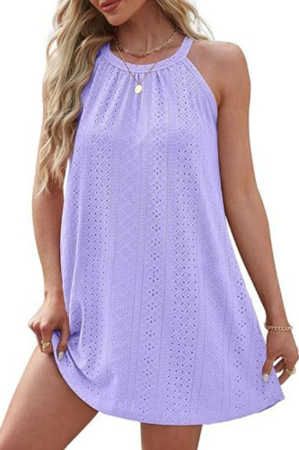 Round Neck Hanging Neck Sleeveless Dress