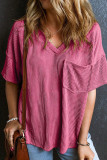 Pocket Short Sleeved V-Neck Shirt