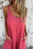 V Neck Loose Fit Wide Leg Jumpsuit