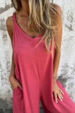 V Neck Loose Fit Wide Leg Jumpsuit