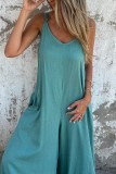 V Neck Loose Fit Wide Leg Jumpsuit