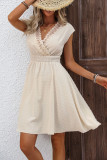 Hollow V-Neck Sleeveless Vacation Style Dress