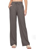 Linen High Waisted Loose Wide Leg Pants