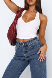 Sexy V-Neck Slim-Fit Backless Camisole Vest
