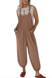 Casual Pocket Strap Pants Jumpsuit