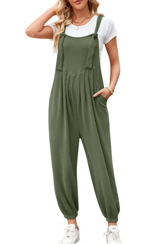 Casual Pocket Strap Pants Jumpsuit