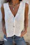 Summer Single-Breasted Knitted Cardigan Vest