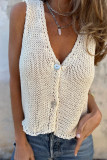 Summer Single-Breasted Knitted Cardigan Vest
