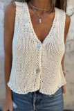 Summer Single-Breasted Knitted Cardigan Vest