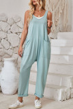 Casual Solid Color Sleeveless Camisole Jumpsuit