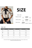 Bow Tie Collar Double Layer Short Sleeve Shirt