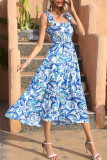 Beach Vacation Suspender Chiffon Dress