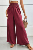 Solid Color Casual Flared Wide Leg Pants