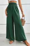 Solid Color Casual Flared Wide Leg Pants