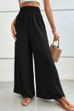Solid Color Casual Flared Wide Leg Pants