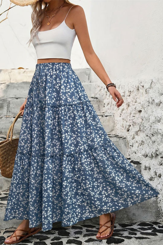 Small Floral High Waisted Skirt