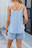 Round Neck Sleeveless Top Shorts Two-Piece Set