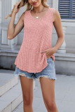 Solid Color Knitted Casual Sleeveless Vest