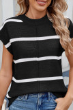 Summer Round Neck Short Sleeved Knitted Sweater