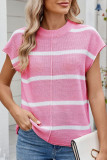 Summer Round Neck Short Sleeved Knitted Sweater