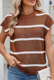 Summer Round Neck Short Sleeved Knitted Sweater