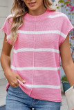 Summer Round Neck Short Sleeved Knitted Sweater
