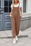 Loose Casual Pocket Strap Pants Overall